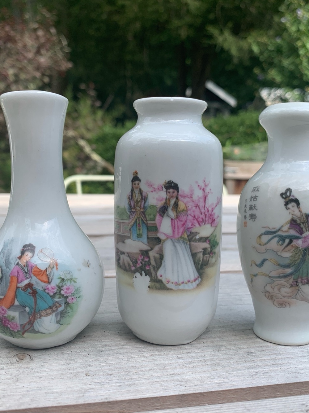 Vintage Chinese Miniature Porcelain Vases (3) - be an instant world traveler!